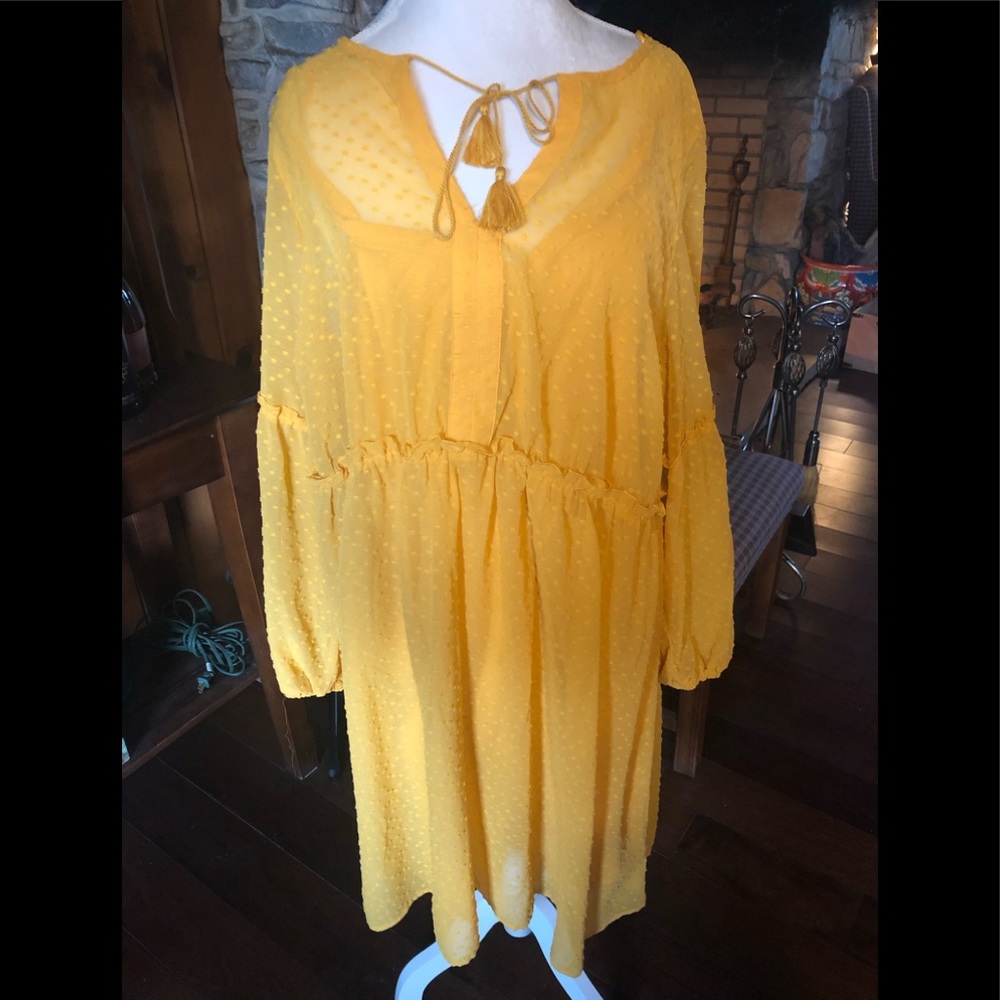 Love & Legend yellow bohemian dress.